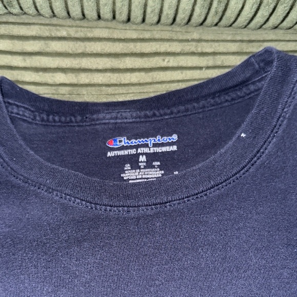 Champion Navy Blue Tee with Blue Logo - Picture 2 of 7